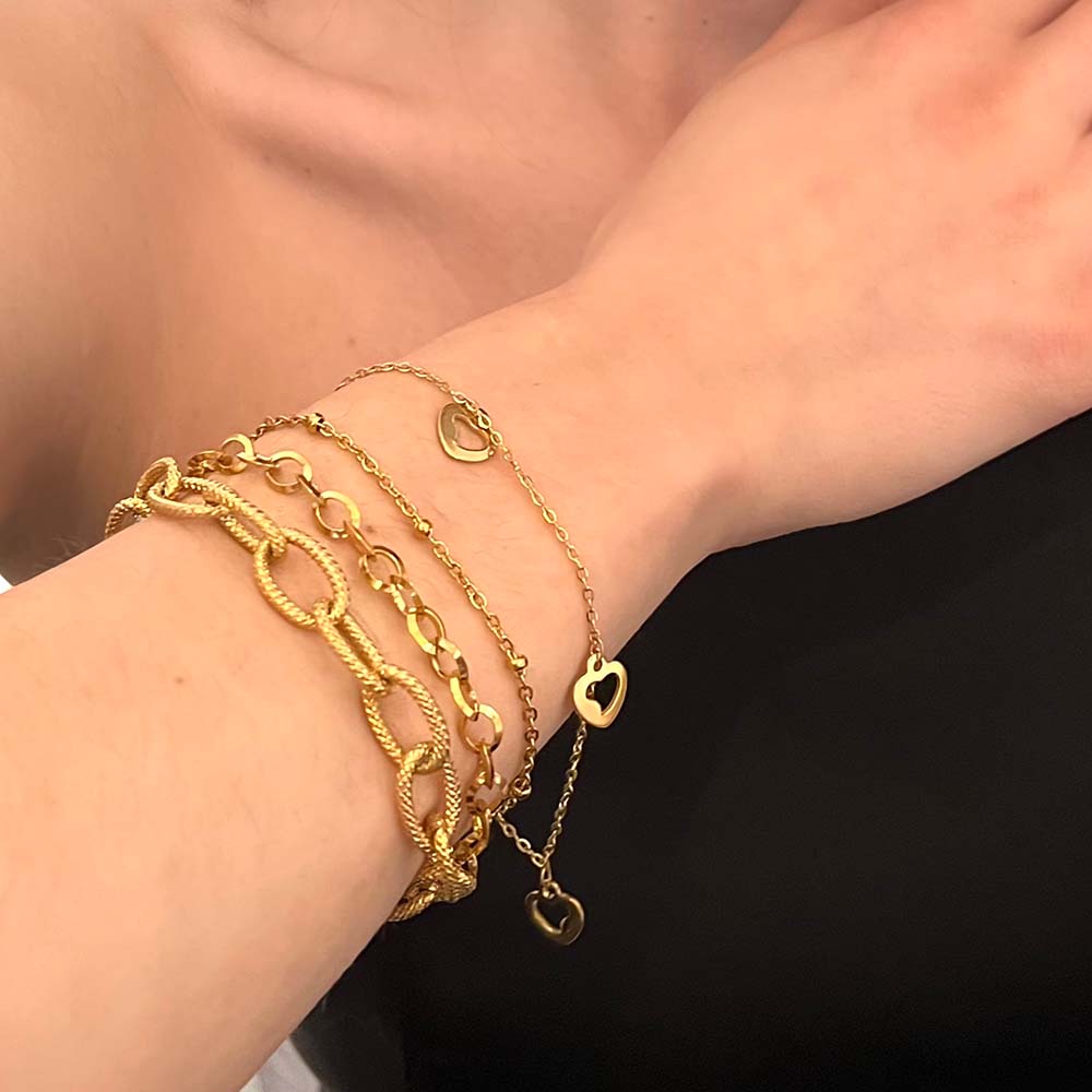 Gaspar Bracelet Gold 5.5MM Βραχιόλι από Ανοξείδωτο Ατσάλι 316L